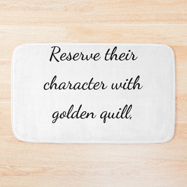 Item preview, “Reserve their character with golden quill,” - handwriting black designed and sold by ariksworld.