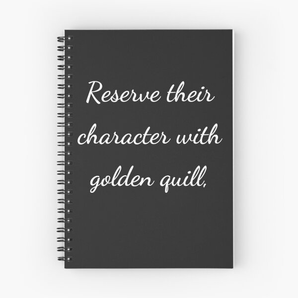 Item preview, “Reserve their character with golden quill,” - handwriting white designed and sold by ariksworld.