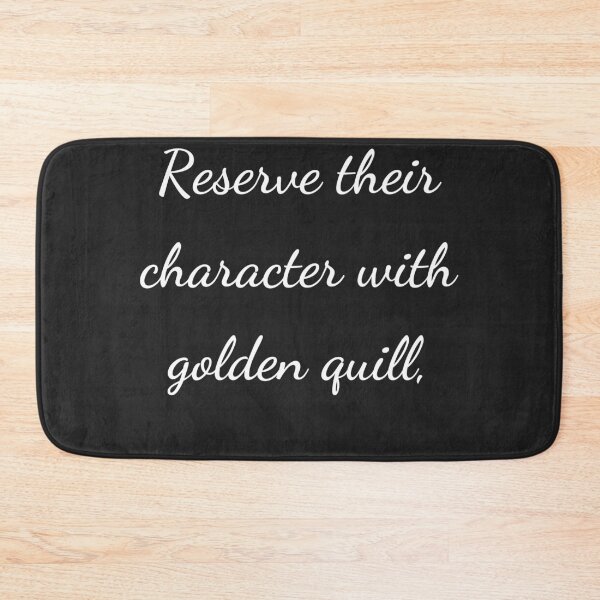 Item preview, “Reserve their character with golden quill,” - handwriting white designed and sold by ariksworld.
