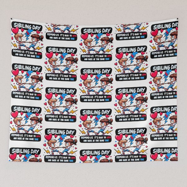 Item preview, The Sibling Rivalry Canvasnational Siblings Day designed and sold by SilverlakeLove.