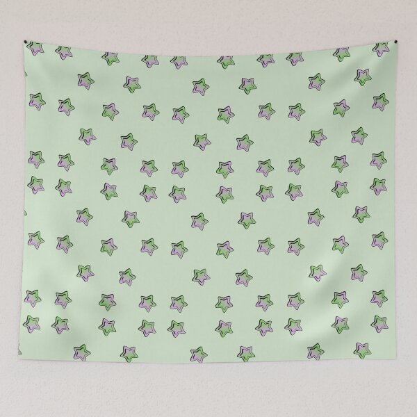 Item preview, Pink Green Stars designed and sold by Art Shimmers.