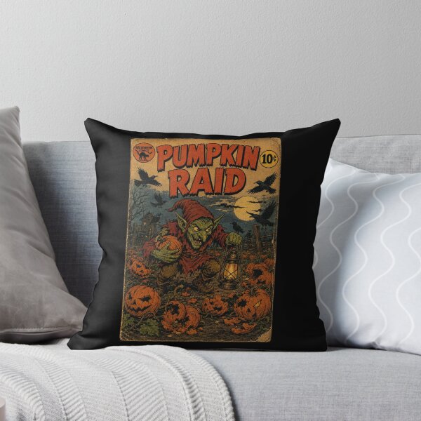 Item preview, Vintage Halloween Cover Art: Sinister Goblin Pumpkin Patch Raid designed and sold by bapupa.