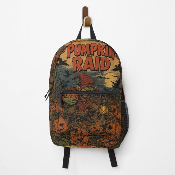 Item preview, Vintage Halloween Cover Art: Sinister Goblin Pumpkin Patch Raid designed and sold by bapupa.