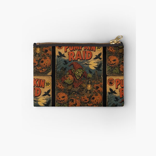 Item preview, Vintage Halloween Cover Art: Sinister Goblin Pumpkin Patch Raid designed and sold by bapupa.