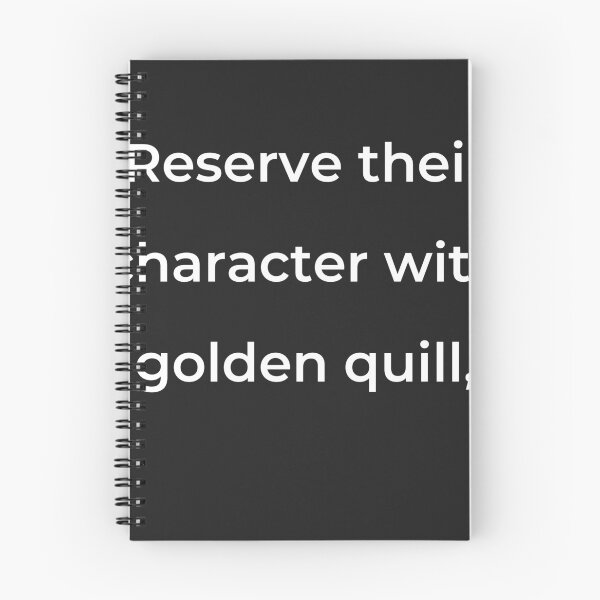 Item preview, “Reserve their character with golden quill,” - print white designed and sold by ariksworld.