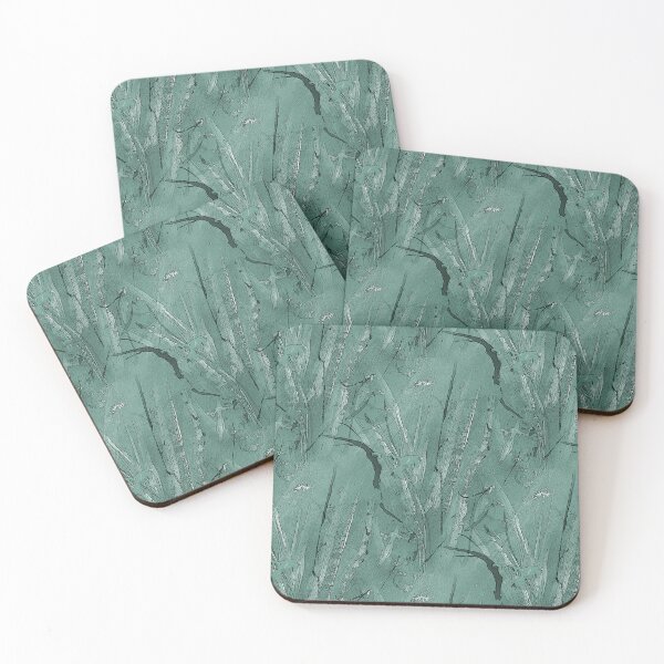 Item preview, Foliage Abstract in Monochromatic Teal designed and sold by Artistestella.