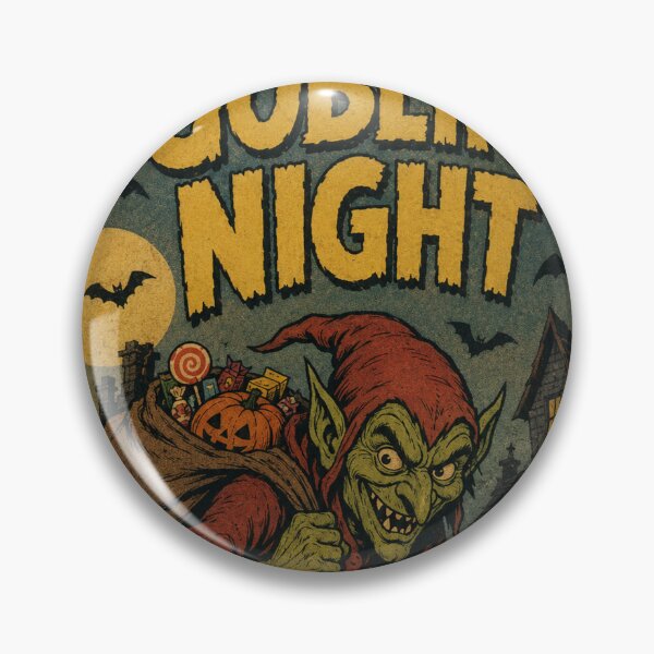 Item preview, Vintage Halloween Cover Art: Wicked Goblin Haunted Village Mischief designed and sold by bapupa.