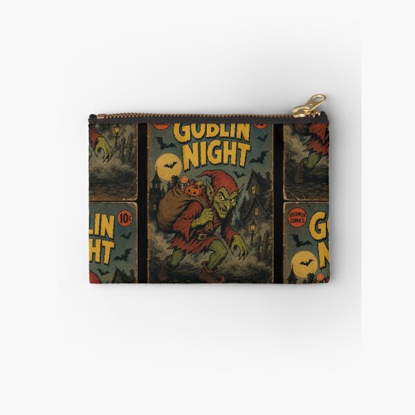 Item preview, Vintage Halloween Cover Art: Wicked Goblin Haunted Village Mischief designed and sold by bapupa.