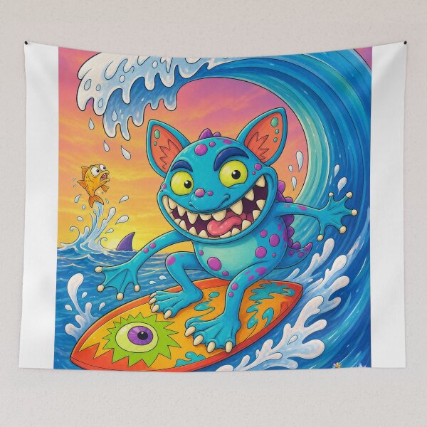 Item preview, Monster surfer from Namaloue designed and sold by cheznamaloue.