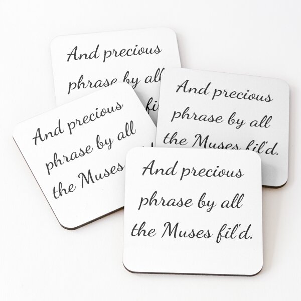 Item preview, “And precious phrase by all the Muses fil'd.” - handwriting black designed and sold by ariksworld.