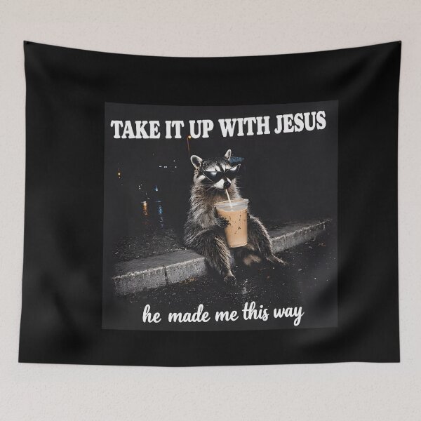 Item preview, Grunge Raccoon Drinking Coffee Tea Shirt designed and sold by EricCotanori.