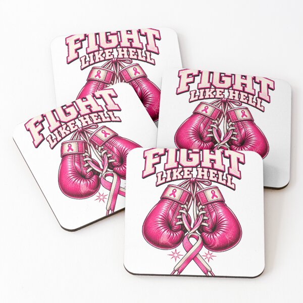 Item preview, Fight Like Hell Pink Ribbon Boxing Gloves designed and sold by KireVeronica.