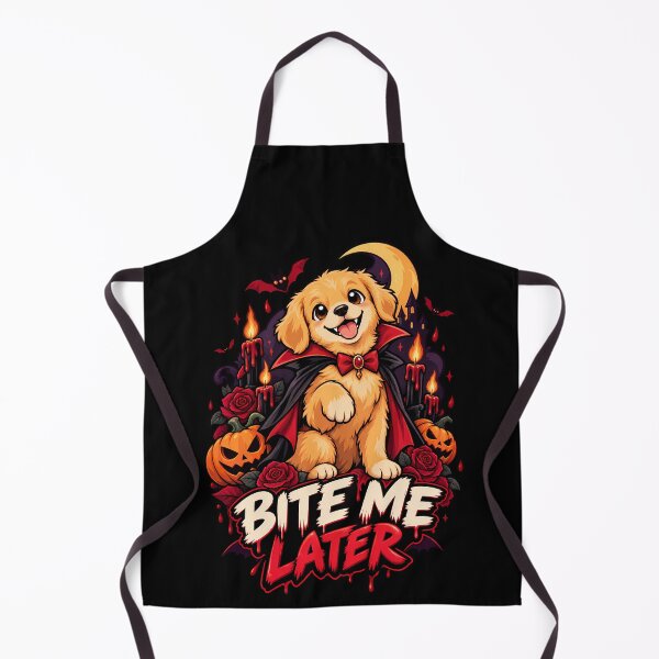 Item preview,  Bite Me Later Vampire Golden Retriever Halloween Design designed and sold by Tong4130.