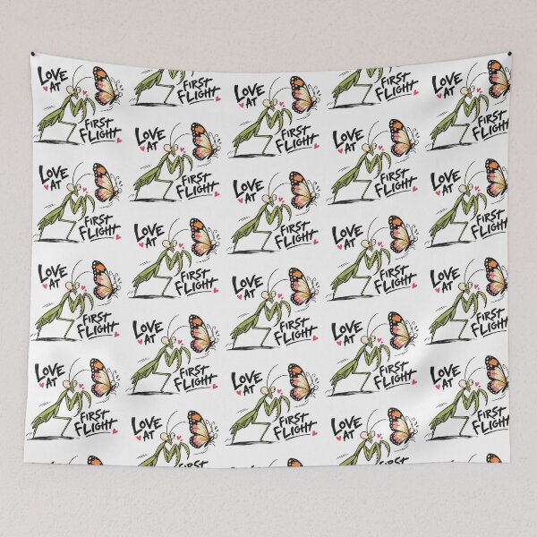 Item preview, Love at First Flight – Mantis and Butterfly Romance designed and sold by zzz888.