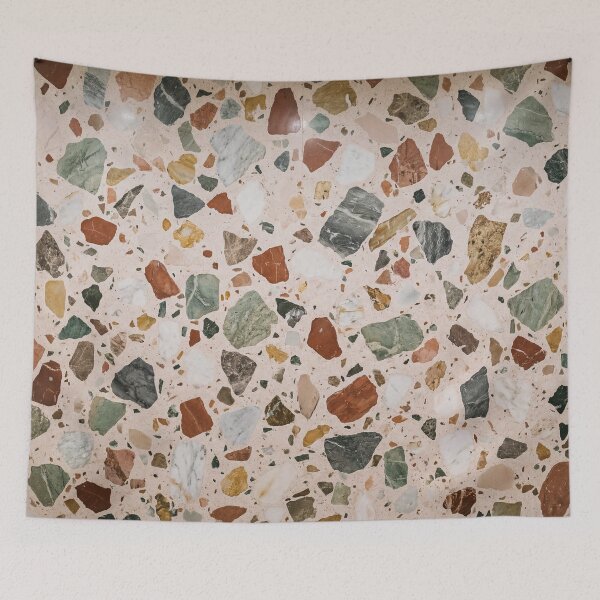 Item preview, Vintage Rustic Cottage Terrazo Quartz Colorful Wall Minimalist Natural Photo HD designed and sold by bard-art.