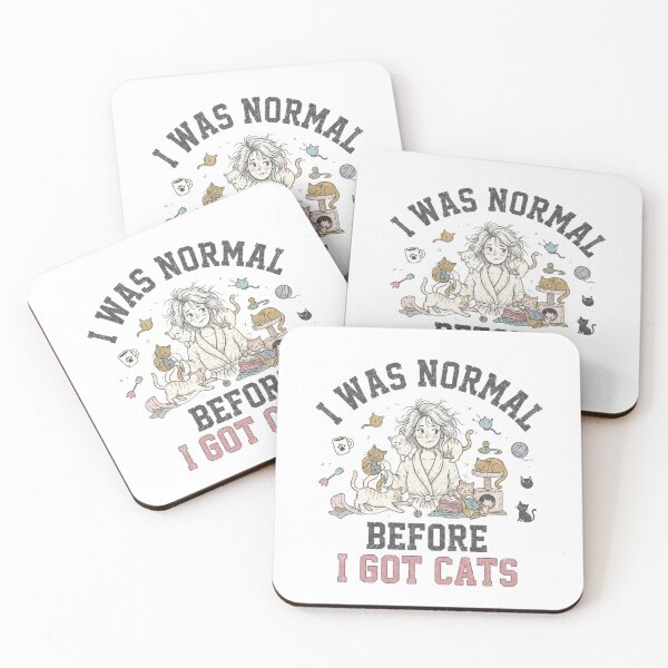 Item preview, I Was Normal Before I Got Cats Funny Cute Cat Lover Vintage Retro designed and sold by KreatoLab.