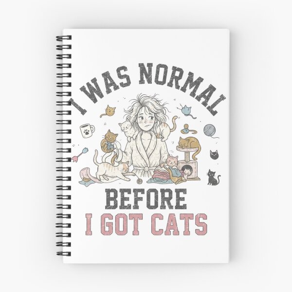Item preview, I Was Normal Before I Got Cats Funny Cute Cat Lover Vintage Retro designed and sold by KreatoLab.