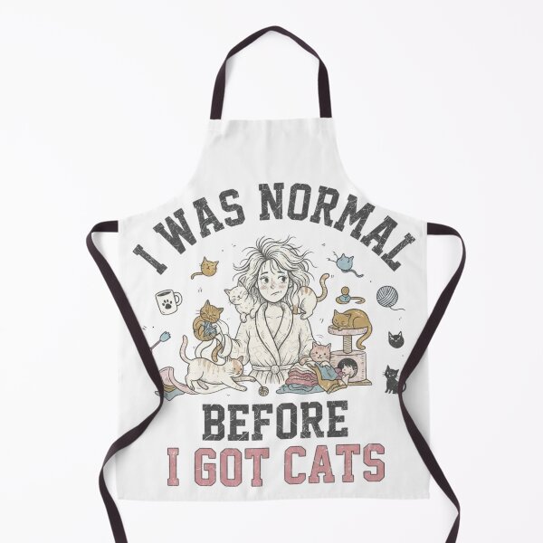 Item preview, I Was Normal Before I Got Cats Funny Cute Cat Lover Vintage Retro designed and sold by KreatoLab.