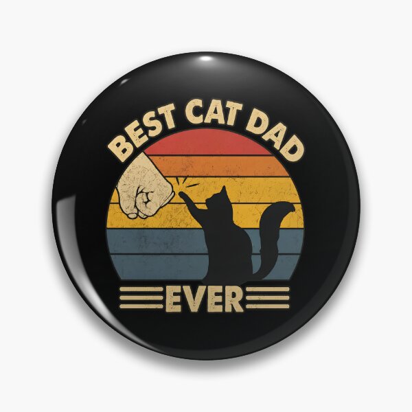 Item preview, Best Cat Dad Ever Retro Sunset Fist Bump Design designed and sold by OlyvieArt.