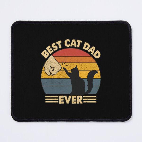 Item preview, Best Cat Dad Ever Retro Sunset Fist Bump Design designed and sold by OlyvieArt.