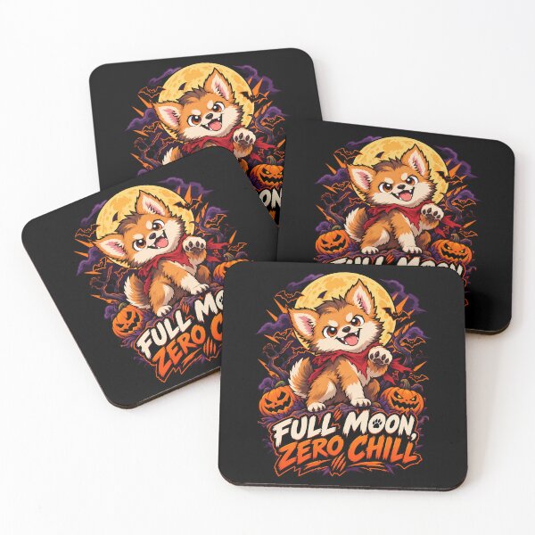 Item preview, Full Moon Zero Chill Cute Werewolf Shiba Halloween Shirt designed and sold by Tong4130.
