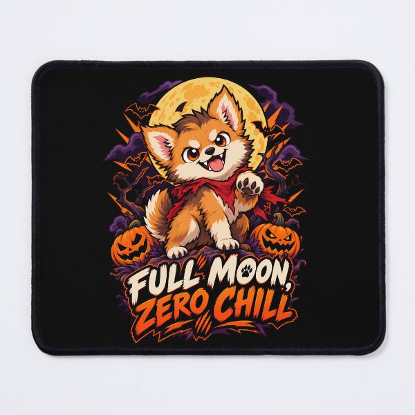 Item preview, Full Moon Zero Chill Cute Werewolf Shiba Halloween Shirt designed and sold by Tong4130.