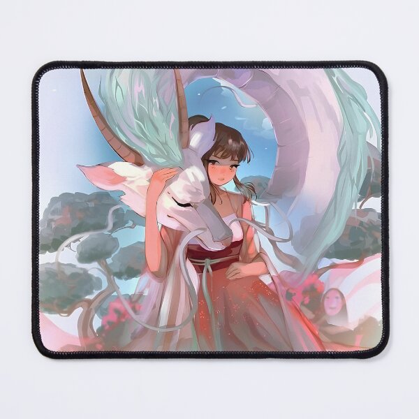 Item preview, Cute art girl and dragon [[chihiros]] go -%[ghiblis]%- flying aways  designed and sold by Amorrieart.