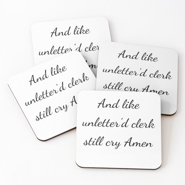 Item preview, “And like unletter'd clerk still cry Amen” - handwriting black designed and sold by ariksworld.
