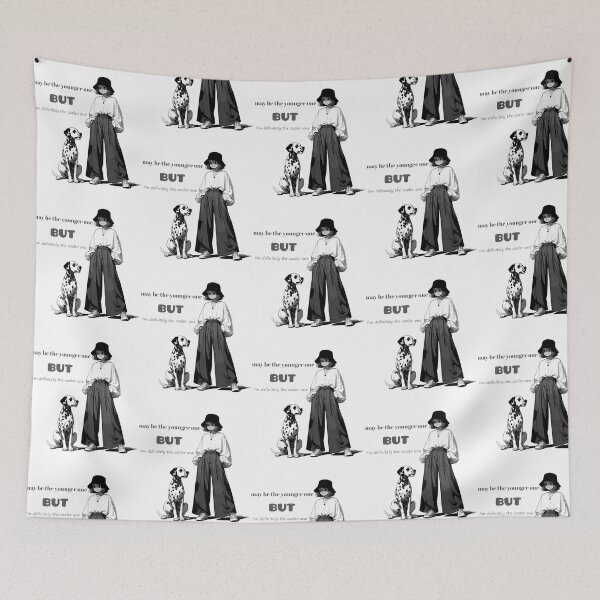 Item preview, Youngest Sister With Dog-National Siblings Day-Youngest Girl designed and sold by SilverlakeLove.
