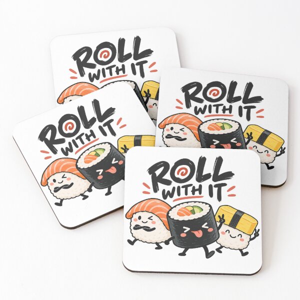 Item preview, Roll With It – Playful Sushi Friends Adventure designed and sold by zzz888.