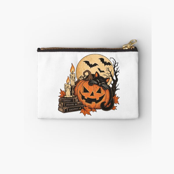 Item preview, Vintage Halloween Black Cat Pumpkin Moon designed and sold by RetroPop23.