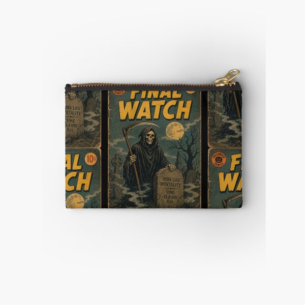 Item preview, Vintage Halloween Cover Art: Eerie Grim Reaper Cemetery Watch designed and sold by bapupa.