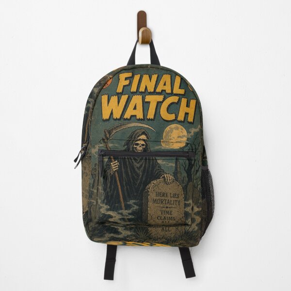 Item preview, Vintage Halloween Cover Art: Eerie Grim Reaper Cemetery Watch designed and sold by bapupa.