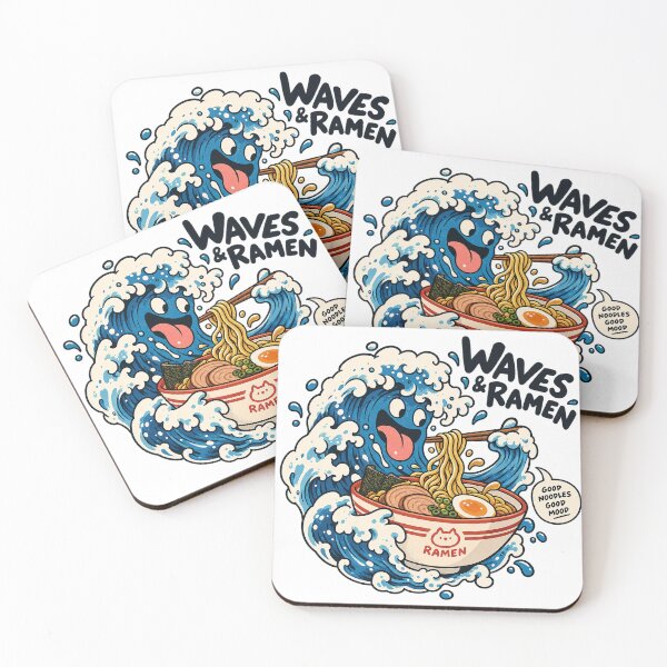 Item preview, Waves & Ramen – Good Noodles Good Mood designed and sold by zzz888.
