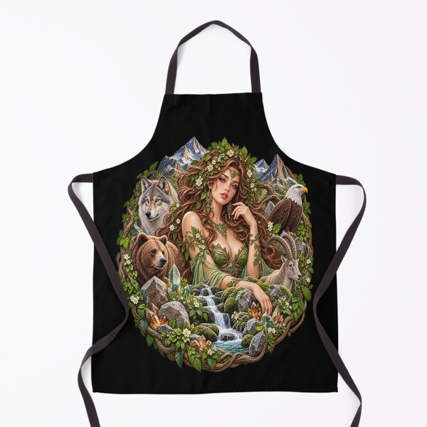 Item preview, Earth Goddess – Mountain Spirit and Wild Animals designed and sold by TroviTutto.