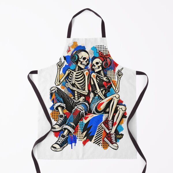 Item preview, Skeleton Couple Street Collage designed and sold by Qenlo.
