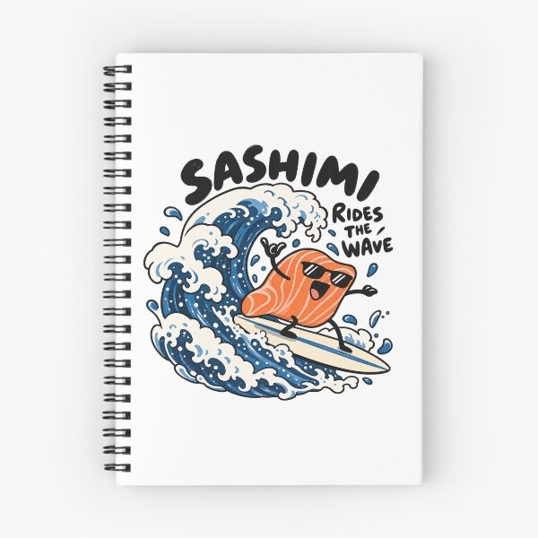 Item preview, Sashimi Rides the Wave – Playful Salmon Surf Adventure designed and sold by zzz888.