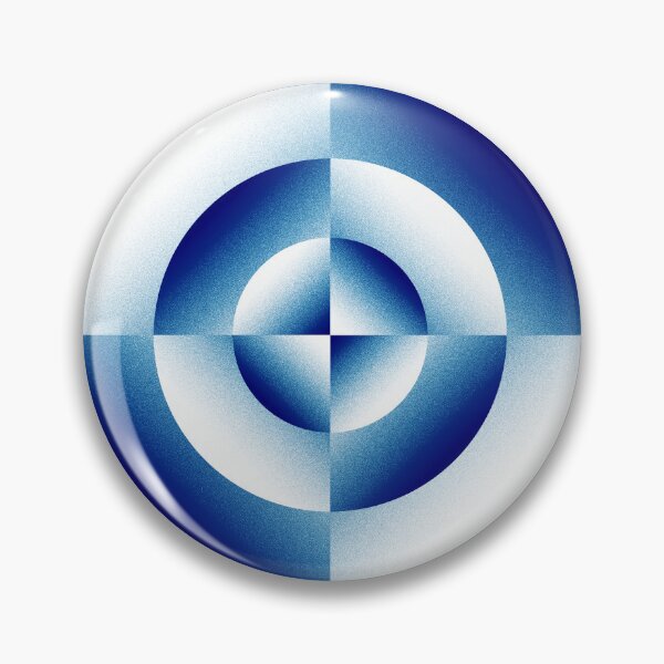 Item preview, Target – Abstract Cobalt Blue Bullseye & Segmented Optical Noise Art designed and sold by BrokenBill.