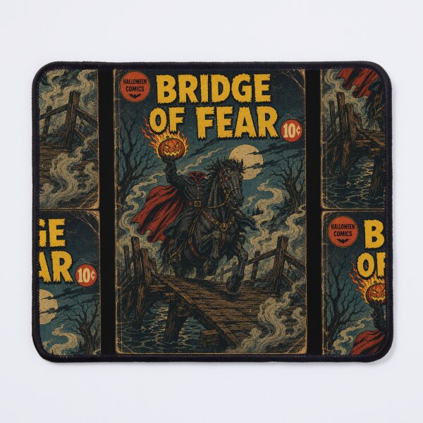 Item preview, Vintage Halloween Cover Art: Headless Horseman Haunted Bridge Crossing designed and sold by bapupa.