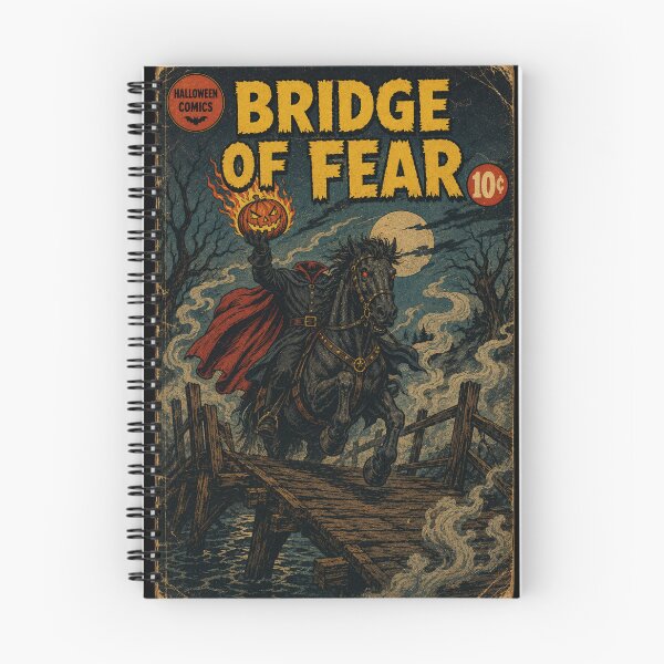 Item preview, Vintage Halloween Cover Art: Headless Horseman Haunted Bridge Crossing designed and sold by bapupa.