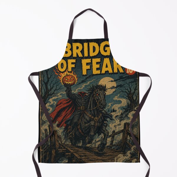 Item preview, Vintage Halloween Cover Art: Headless Horseman Haunted Bridge Crossing designed and sold by bapupa.