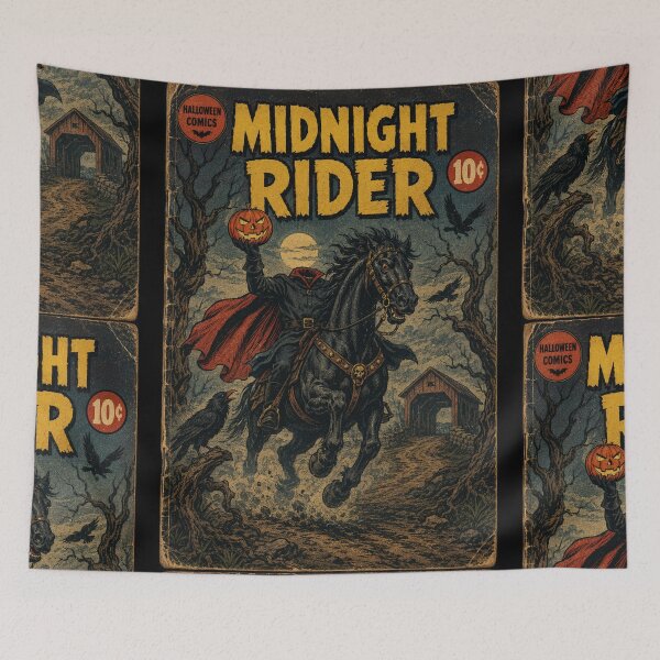 Item preview, Vintage Halloween Cover Art: Scary Headless Horseman Midnight Chase designed and sold by bapupa.