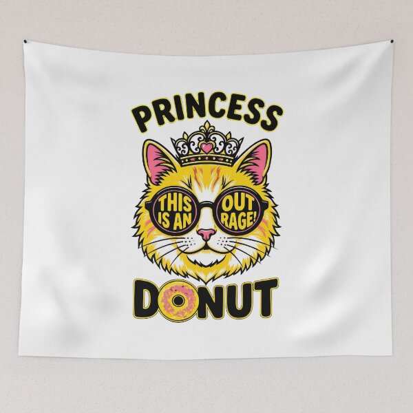 Item preview, Princess Cat Crown Sunglasses Donut Outrage Attitude designed and sold by OlyvieArt.