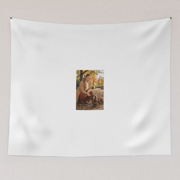 Item preview, Woman in Camel Coat with Brown Dachshund designed and sold by CathryneDelamort.