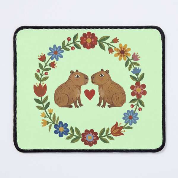 Item preview, The Lenten Fish: Folk Art Capybara Wedding Print designed and sold by FreiherrPK.