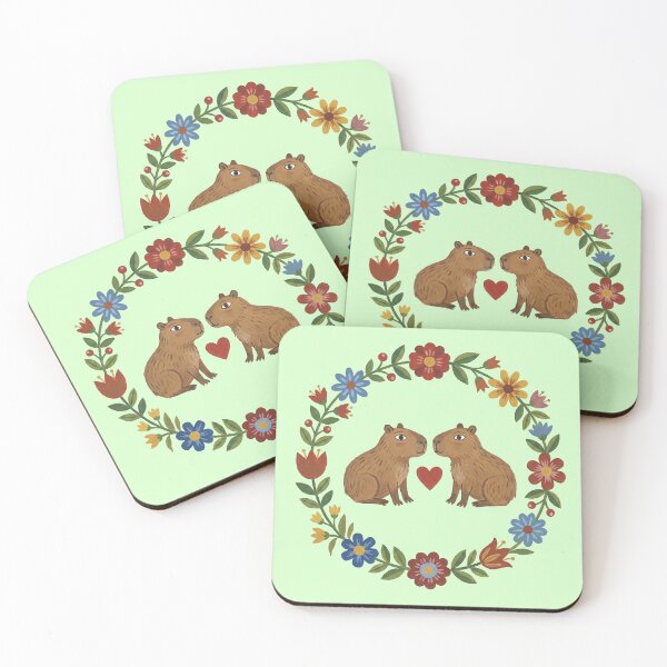 Item preview, The Lenten Fish: Folk Art Capybara Wedding Print designed and sold by FreiherrPK.