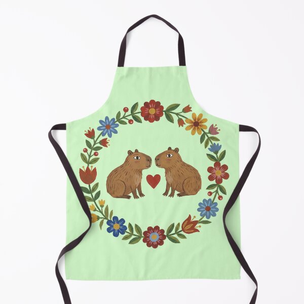 Item preview, The Lenten Fish: Folk Art Capybara Wedding Print designed and sold by FreiherrPK.