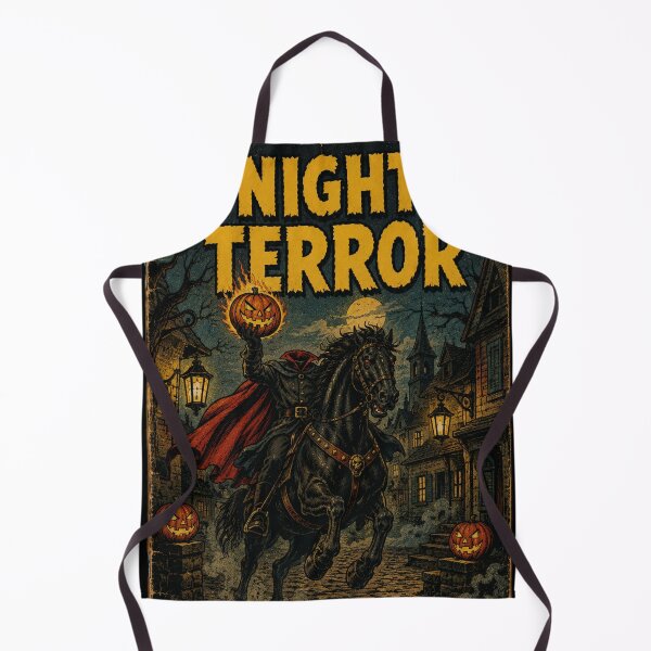 Item preview, Vintage Halloween Cover Art: Sinister Headless Horseman Village Raid designed and sold by bapupa.