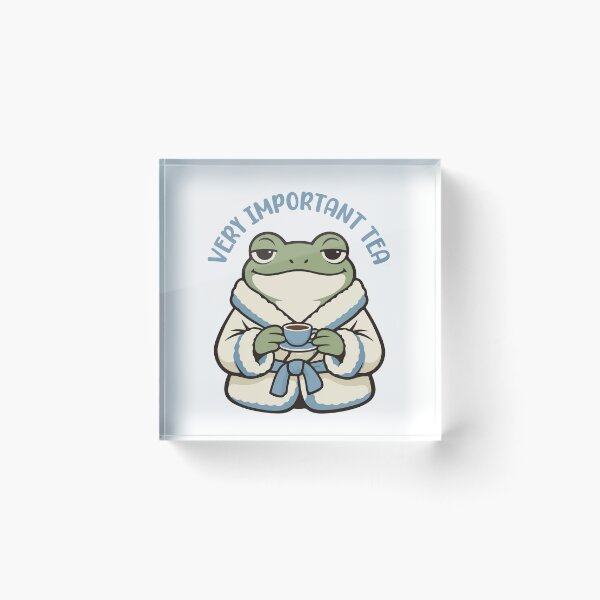 Item preview, Funny Frog Drinking Tea Cartoon  designed and sold by stylishdzign.