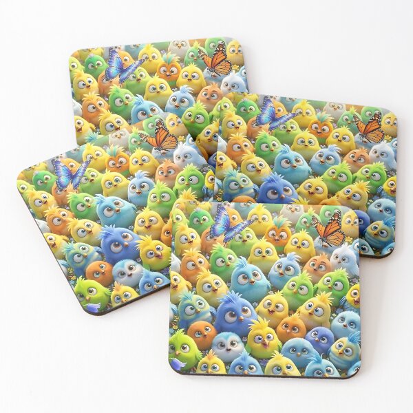 Item preview, 100 funny birds 3d designed and sold by ToxicInkArt.